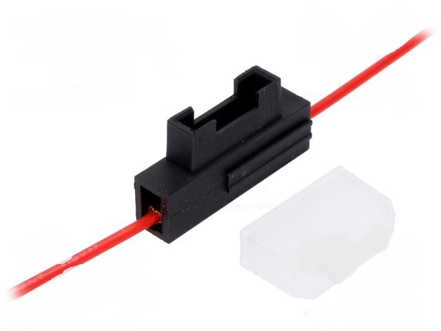 Fuse holder automotive fuses 19mm 2.5mm2 20A red