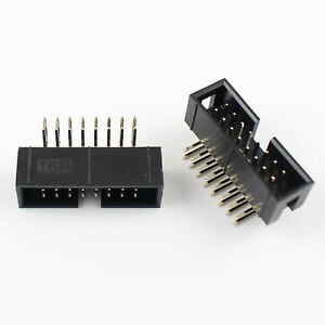 16 PIN FEMALE BOX HEADER CONNECTOR 2.54MM RIGHT ANGLE