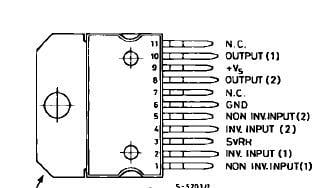 TDA2009A (11w Stereo Audio Power Amplifier)