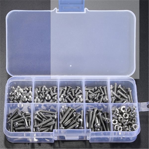 340pcs M3 (3mm) A2 Stainless Screws With Hex Nuts