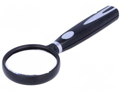Hand magnifier Mag x3 Lens diam: 129.6mm
