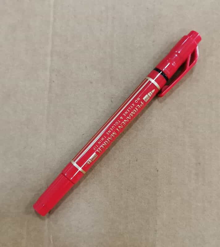 Double side Permanent marker (red) Double side Permanent marker (red)