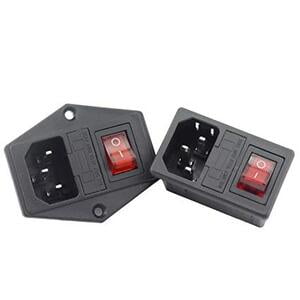 Power Socket Plugs with Fuse Holder & Light AC-01A 10A 250V
