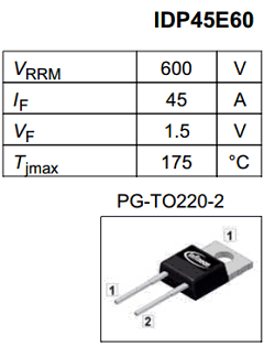 D45E60 600V, 45A