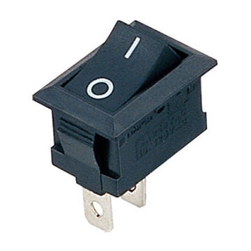 Mini Black 2 Pin SPST ON-OFF Rocker Switch S654