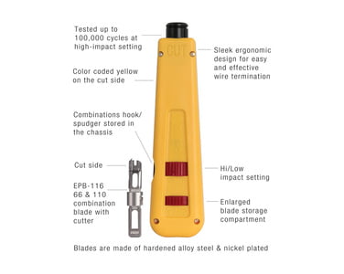 Punchdown Tool with 110 & 66 Blade (EPD-914116)