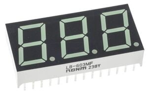 7-segment C.C 3-Digits 14.2mm Green