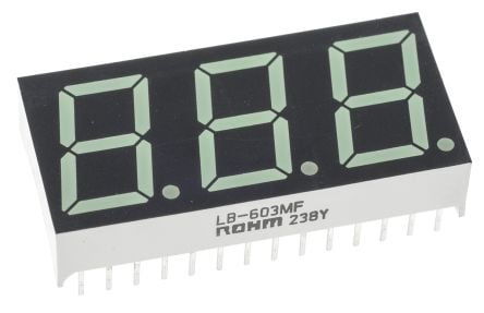 7-segment C.C 3-Digits 14.2mm Green 7-segment C.C 3-Digits 14.2mm Green