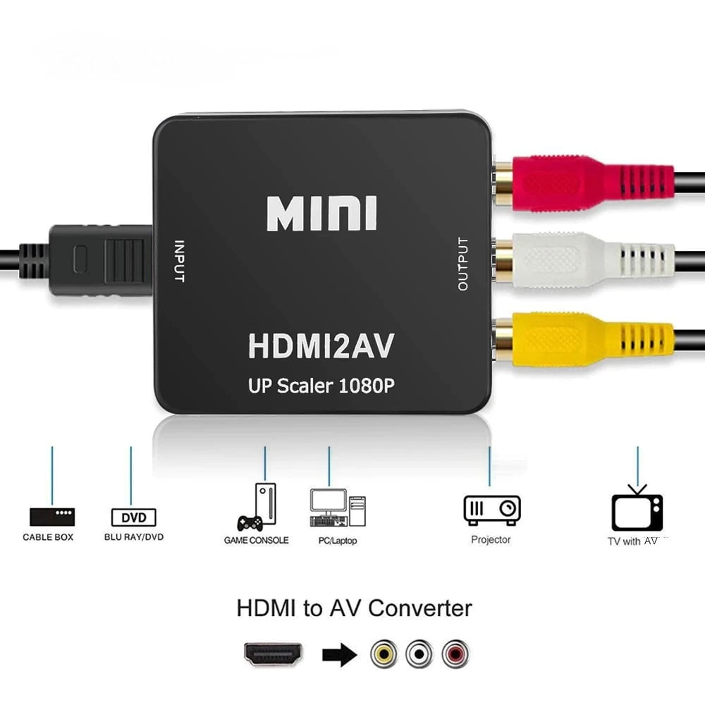 High-Quality HDMI to AV, HDMI2AV, RCA Audio and NTSC or PAL Video