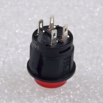 Push Button 3A, 125VAC Red 1.5A, 250VAC