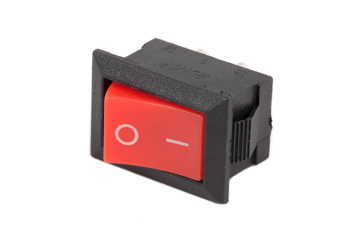 ROCKER SWITCH Red ON/OFF 6A 250VAC