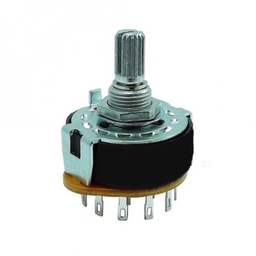 ROTARY SWITCH 2 POLE 4 POSITION ALPHA SR2511 17MM ROTARY SWITCH 2 POLE 4 POSITION ALPHA SR2511 17MM