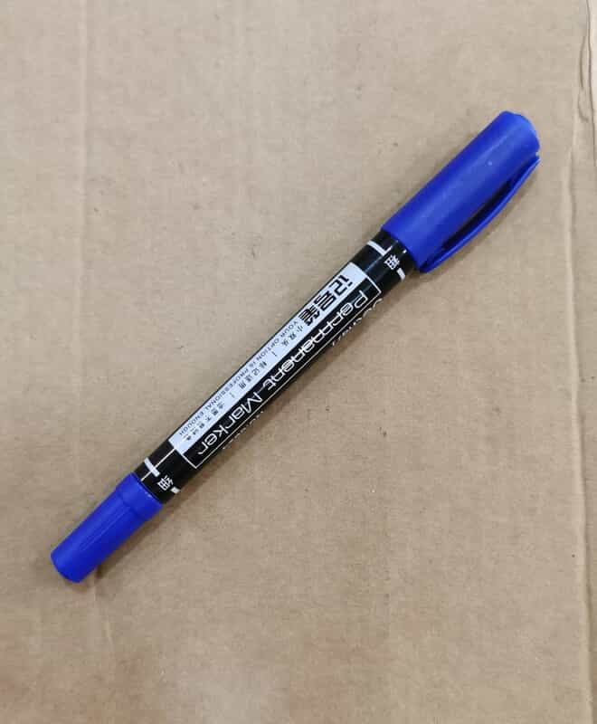 Double side Permanent marker (blue) Double side Permanent marker (blue)