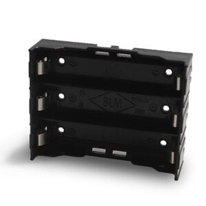 3X18650 BATTERY HOLDER CASE BLACK PCB 6 PIN