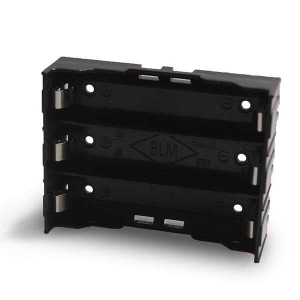 3X18650 BATTERY HOLDER CASE BLACK PCB 6 PIN 3X18650 BATTERY HOLDER CASE BLACK PCB 6 PIN