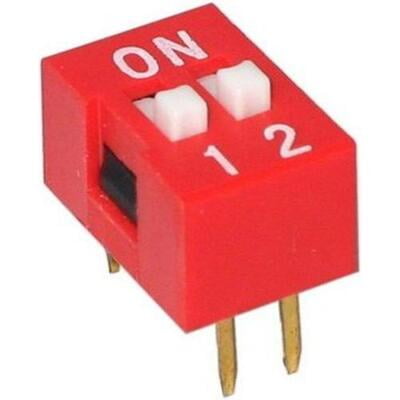 Dip Switch 2 Position Top