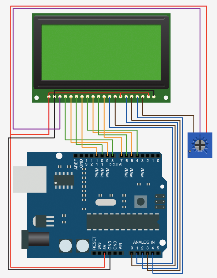 Dots Graphic LCD for Arduino 128x64