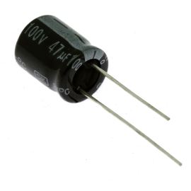 Capacitor 47uF 100v 10X15mm (NICHICON) (C)