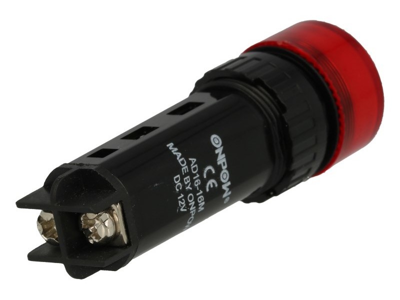 AD16-16M 12V 16mm flash light signal red LED alarm