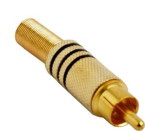 RCA Plug Male,Metal Golden