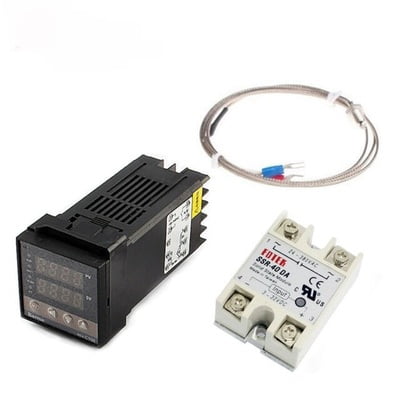 Temperature Controller Thermostat REX-C100 + Max.40A SSR Relay