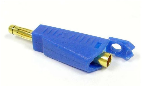 4MM STACKABLE TYPE BANANA PLUG BLUE