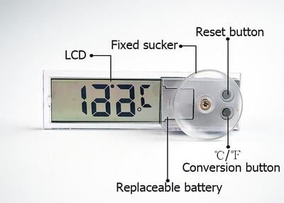 K-036 LCD Car Thermometer with Sucker K-036 LCD Car Thermometer with Sucker