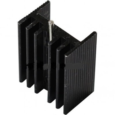 HEAT SINK 6 FINS 25MM ALUMINIUM BLACK