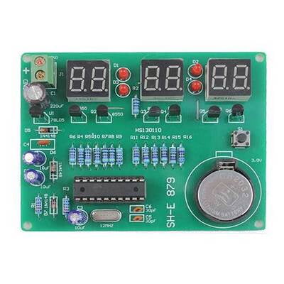AT89C2051 DIY 6-Digit LED Electronic Clock Kit DC 6~12V