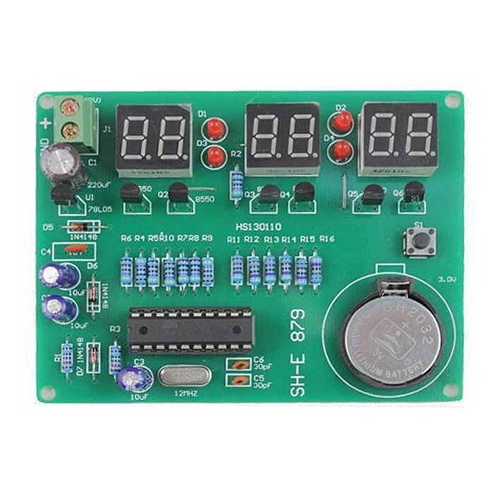 AT89C2051 DIY 6-Digit LED Electronic Clock Kit DC 6~12V AT89C2051 DIY 6-Digit LED Electronic Clock Kit DC 6~12V
