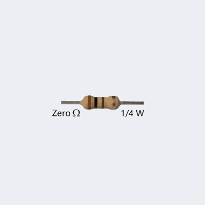 0 Ohm resistor 1/4w